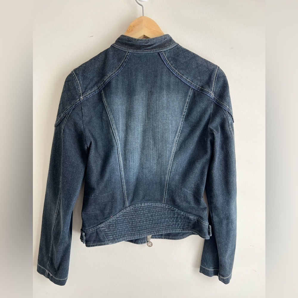 Women's Armani Exchange Jackets Blue Long Sleeves Full Zip Front Size Medium - Picture 3 of 3